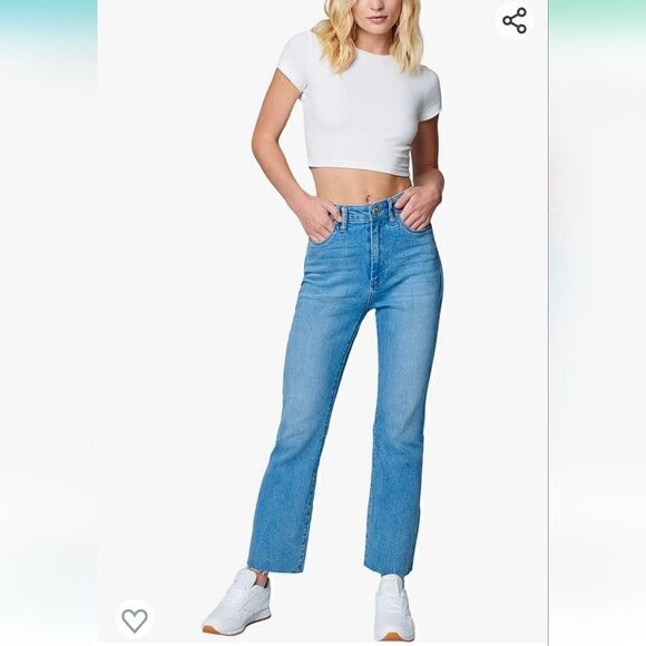 Blank NYC The Varick Kick Flare Blue Denim Jeans NWT Women's 24 - Picture 1 of 12